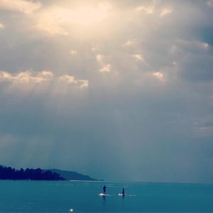 superbe vue avec 2 personnes en paddle